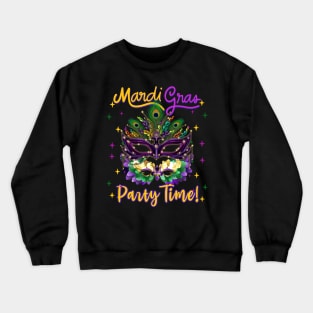 Mardi Gras Party Time! Crewneck Sweatshirt